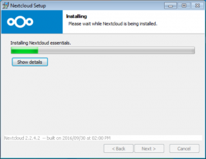 Installation is in progress