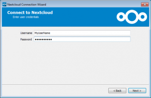 Setup: add login information
