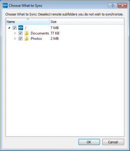 Setup: you can remove the synchronization from directories